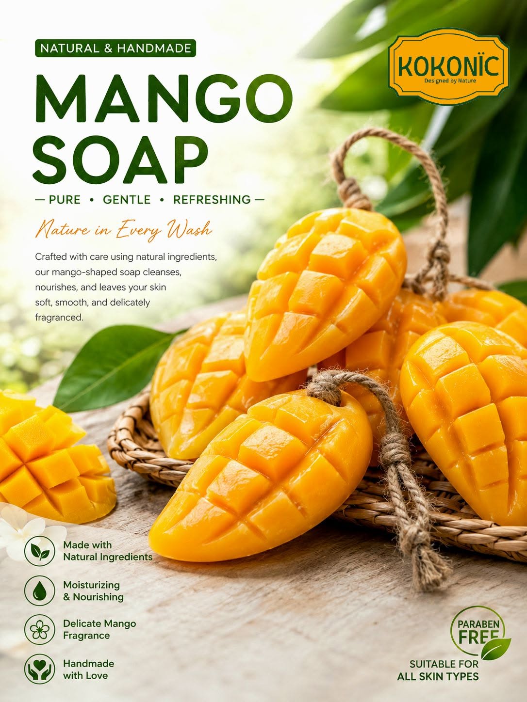 🥭 Xà bông trái xoài Việt Nam đã có mặt tại KOKONIC 🌿