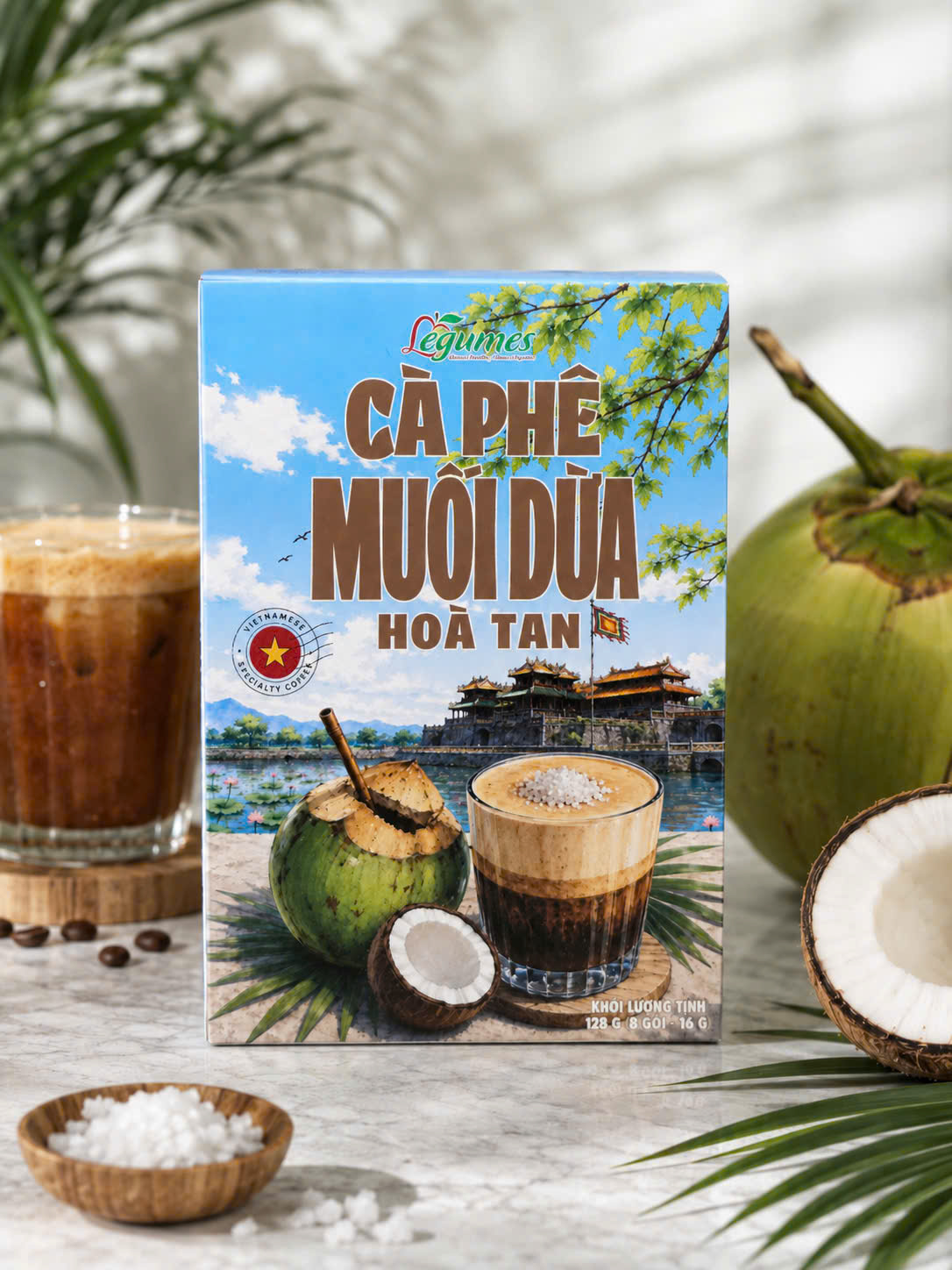 Cà Phê Muối Dừa Việt Nam 128G