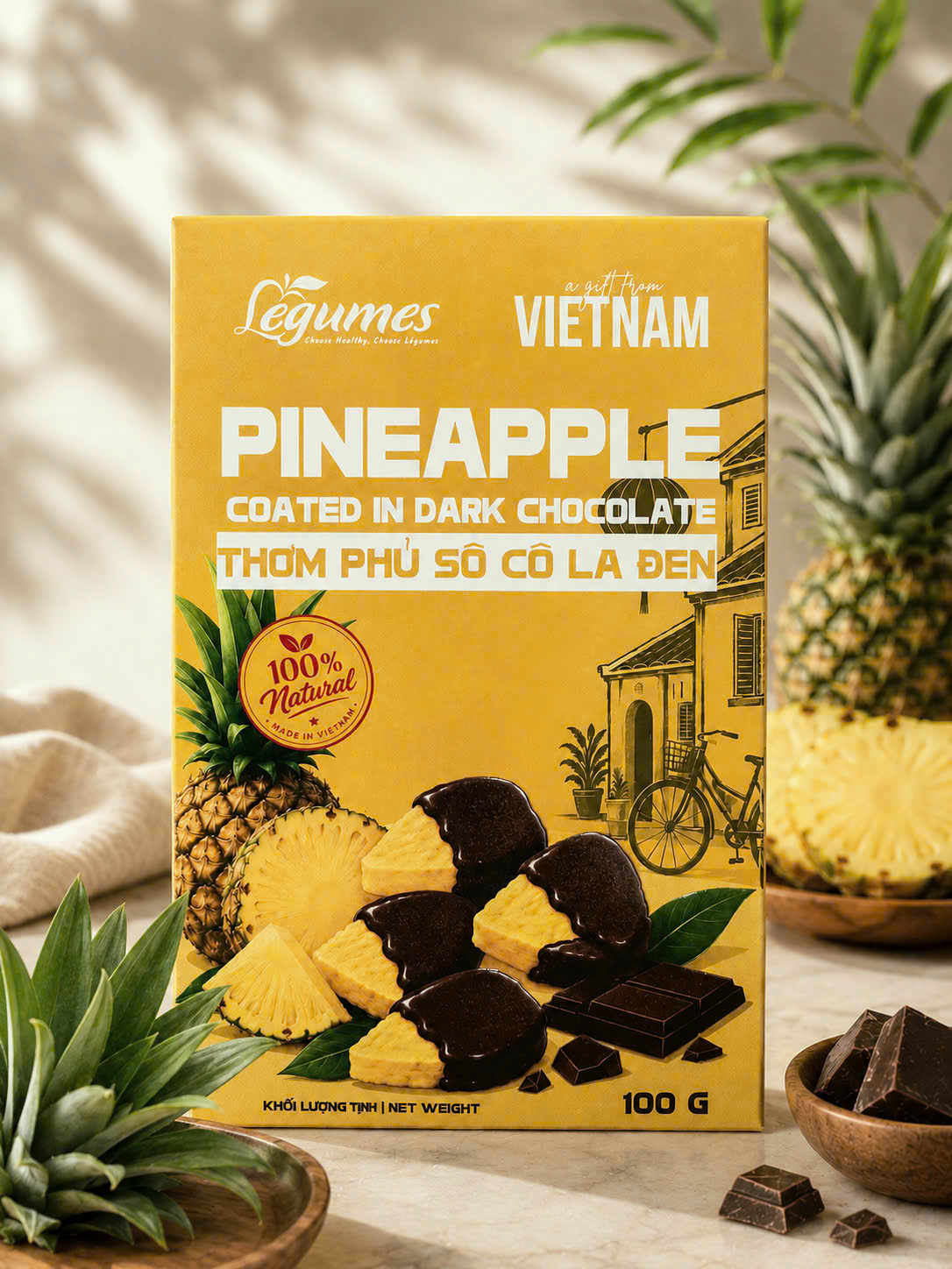 Thơm Sấy Phủ Chocolate Việt Nam 100G